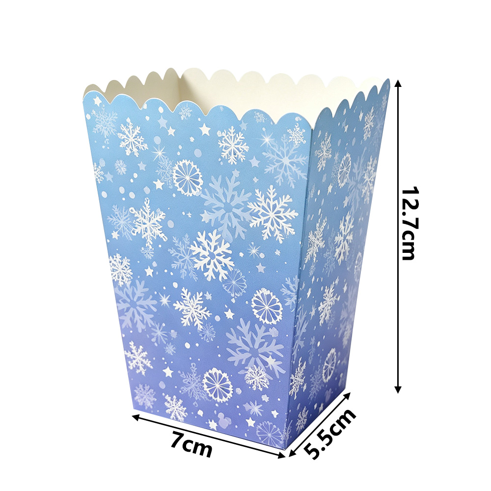 10-50pcs Snowflake Popcorn Box - Event Party Box 评论和价格