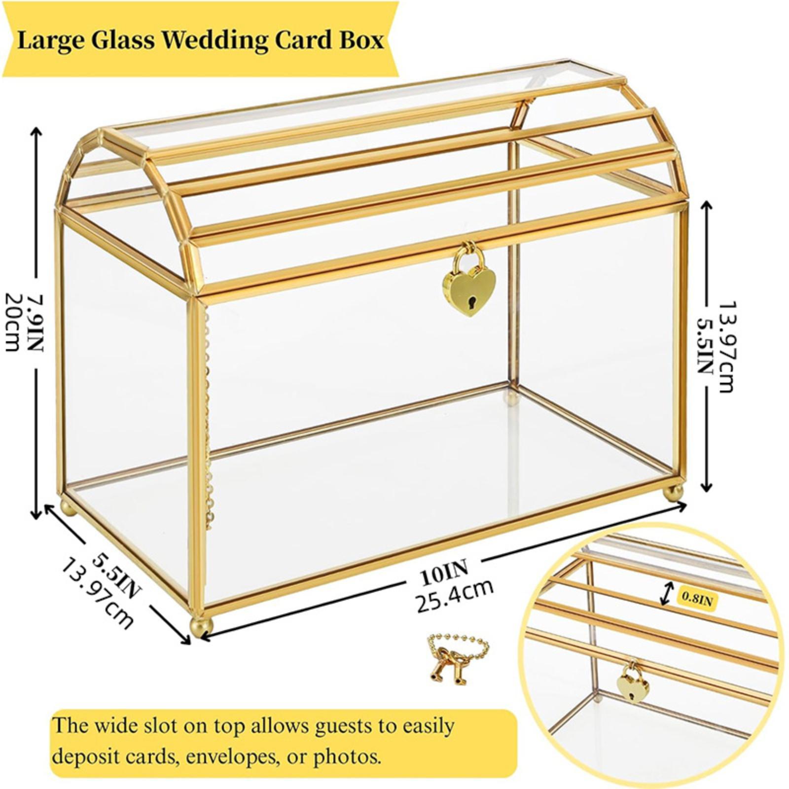 Glass Wedding Card Box Portabl - Event Party Box 评论和价格