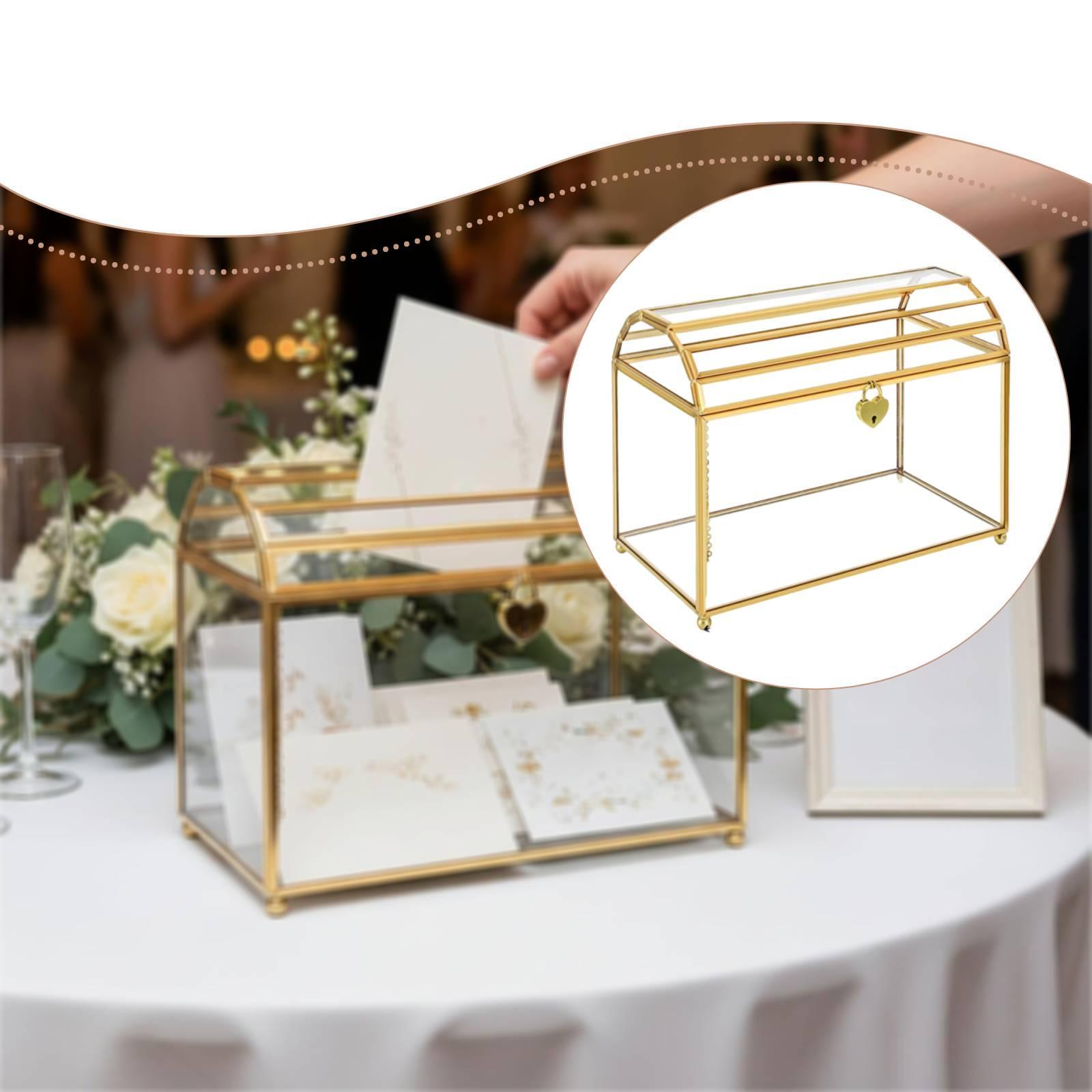 Glass Wedding Card Box Portabl - Event Party Box 评论和价格