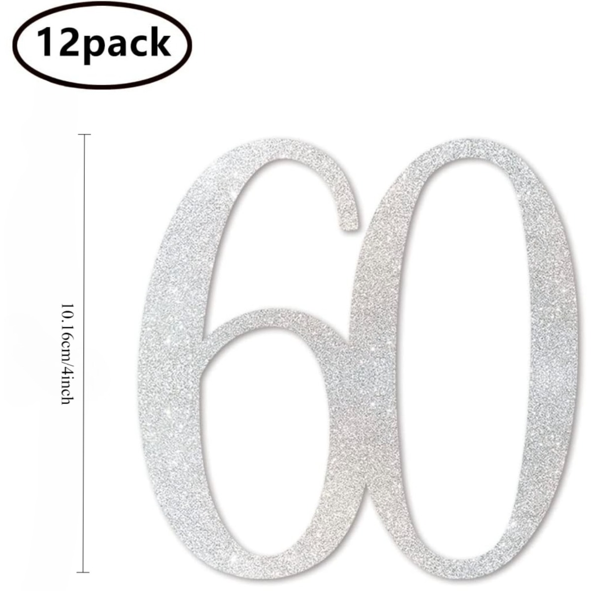 Set of 12 Silver Glitter Stick - Centerpiece Stick 评论和价格