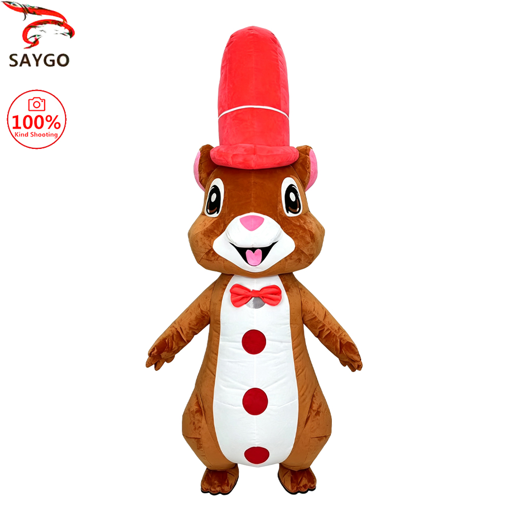 SAYGO Red Hat Squirrel Inflata - Event & Party Supply 评论和价格