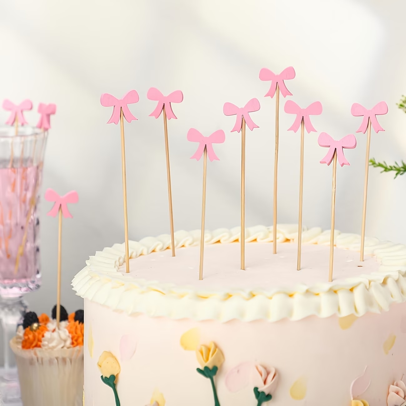 (BF06)100pc Bow Wooden Cocktai - Centerpiece Stick 评论和价格