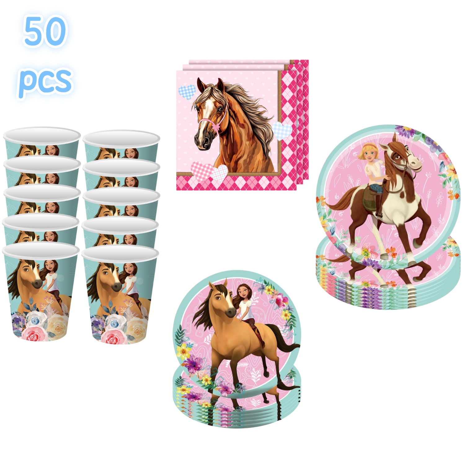 Cartoon Spirit-Stallion Riding - Table Cloth Disposable 评论和价格