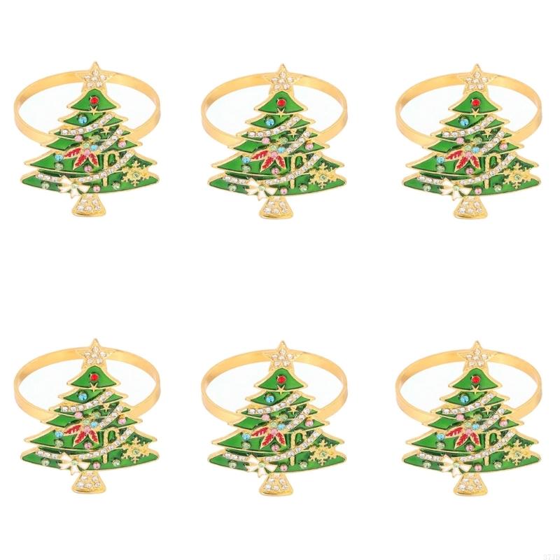 Christmas Napkin Rings, Metal  - Napkin Folding Set 评论和价格