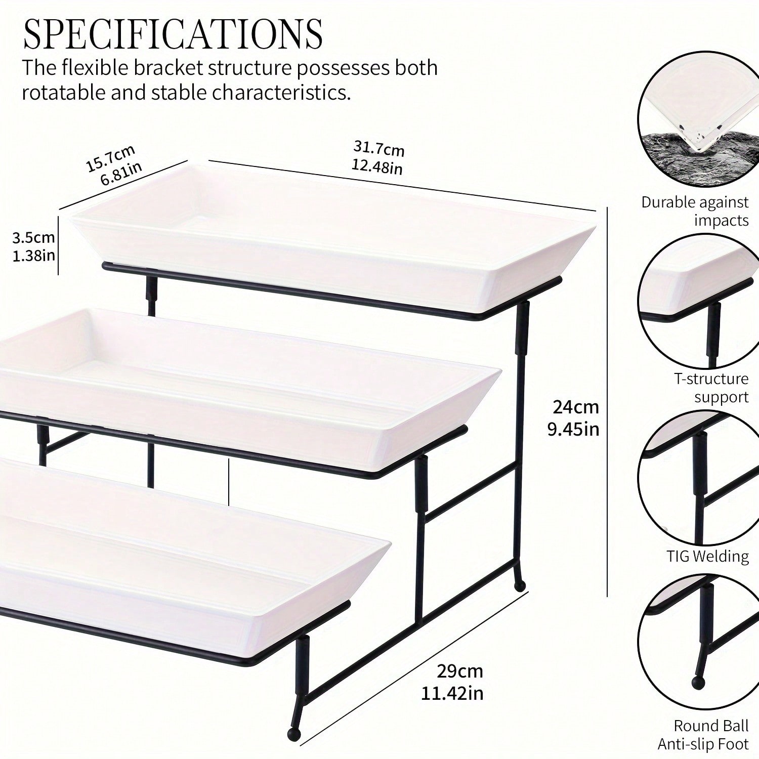 BLAGEPORT 1PCS 3-Tier Dessert  - Cupcake Stand Tier 评论和价格