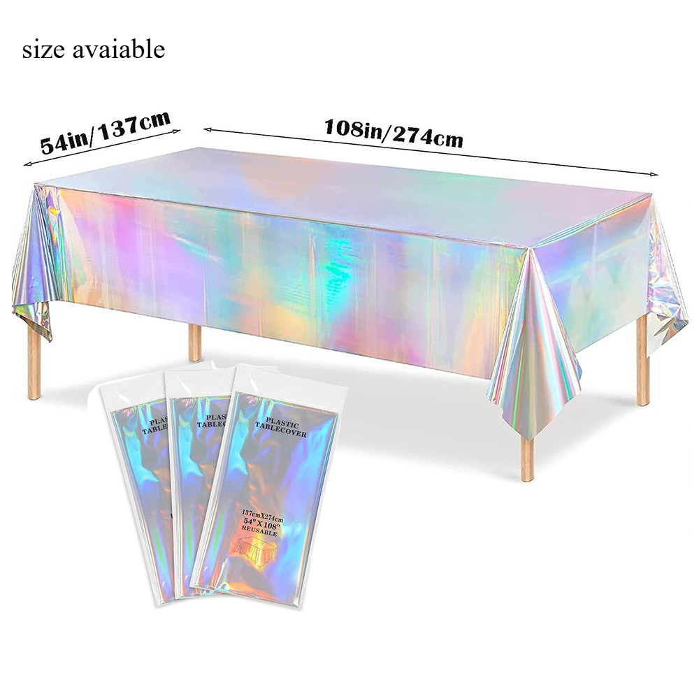 Holographic Party Tablecloth D - Table Cloth Disposable 评论和价格